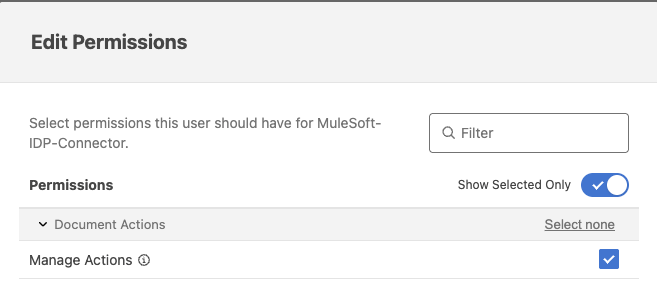 Document Actions Permission